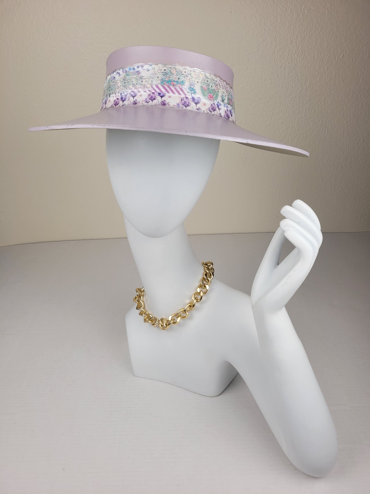 Light Purple LadyEVA Visor Hat with Purple Collage Band