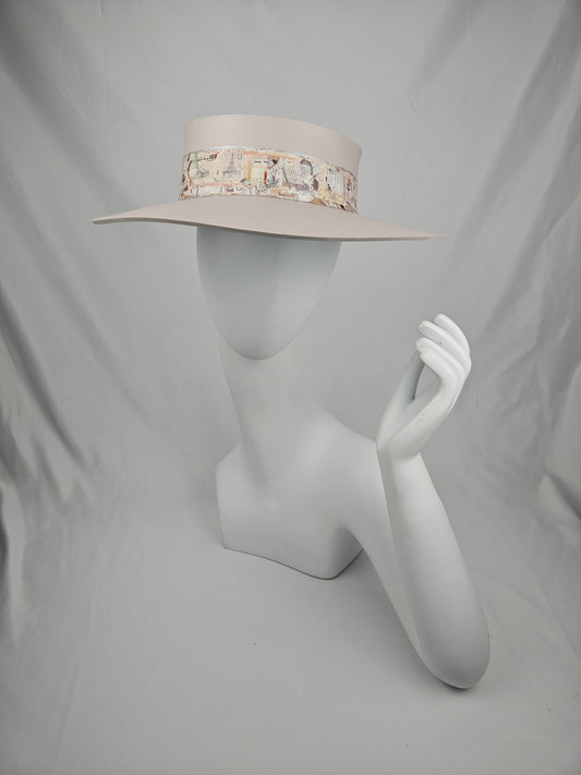 Light Pink "LadyEVA" Visor Hat with Collage Band