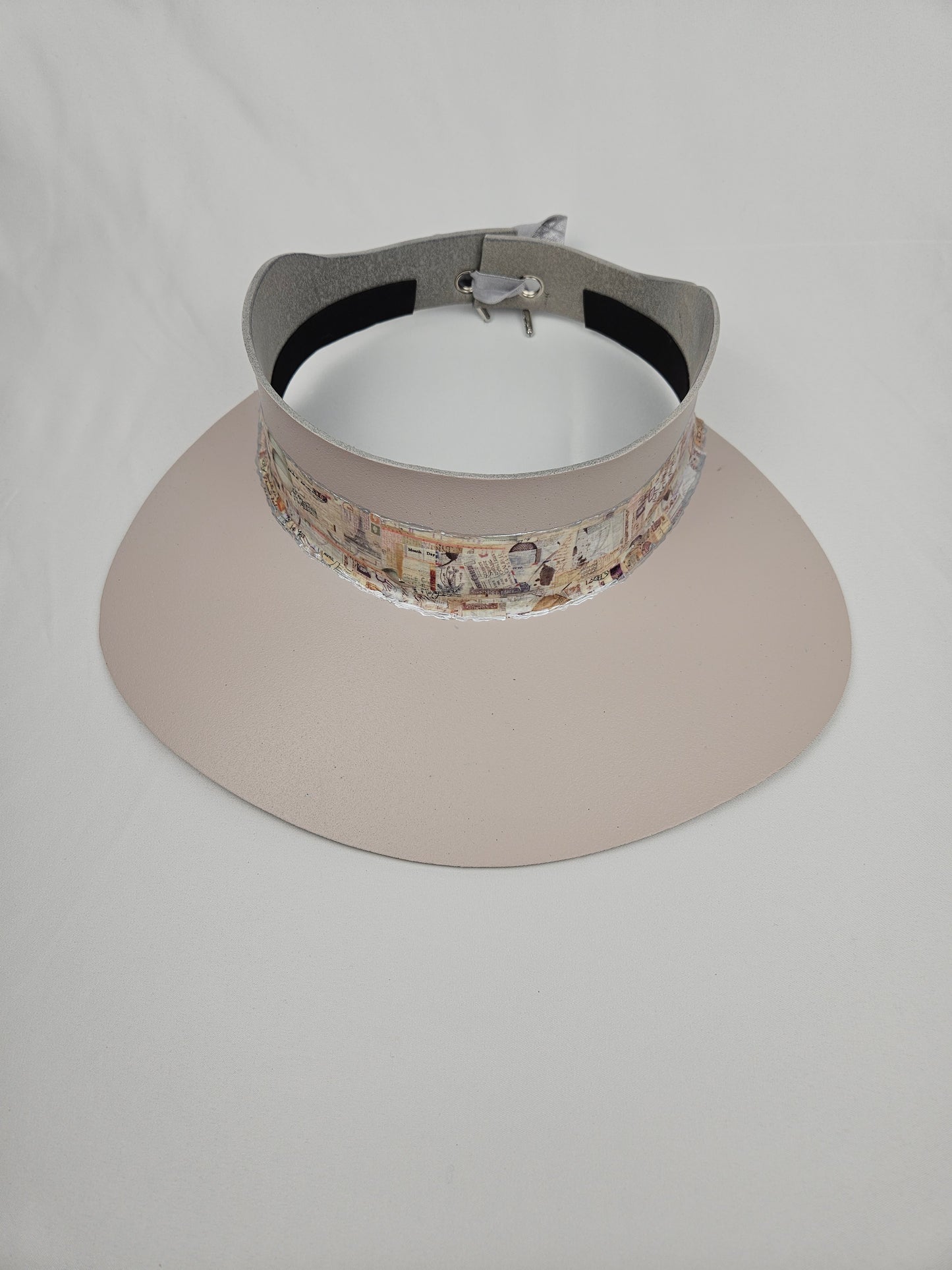 Light Pink "LadyEVA" Visor Hat with Collage Band