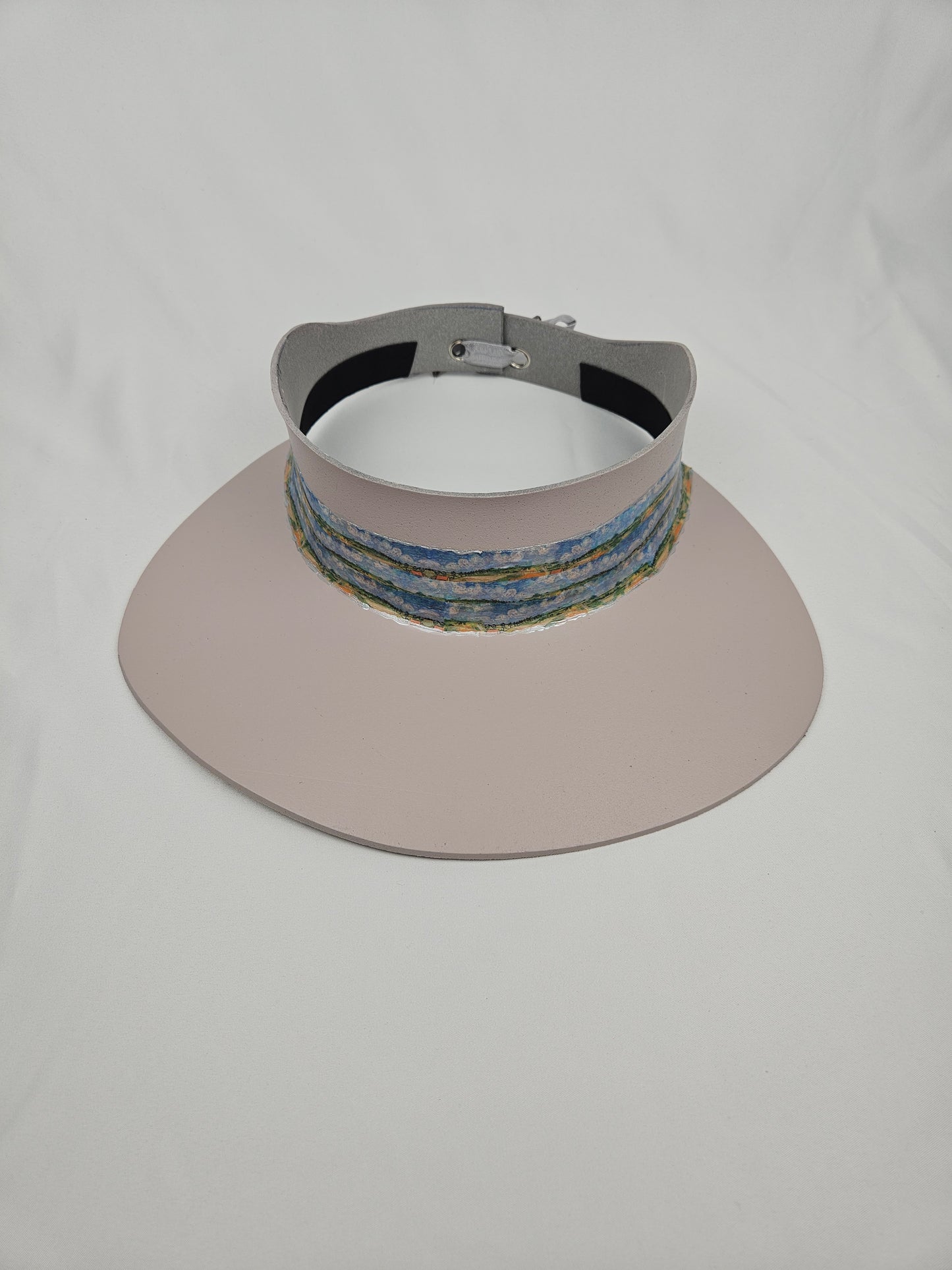 Light Pink "LadyEVA" Visor Hat with Monet Style Band