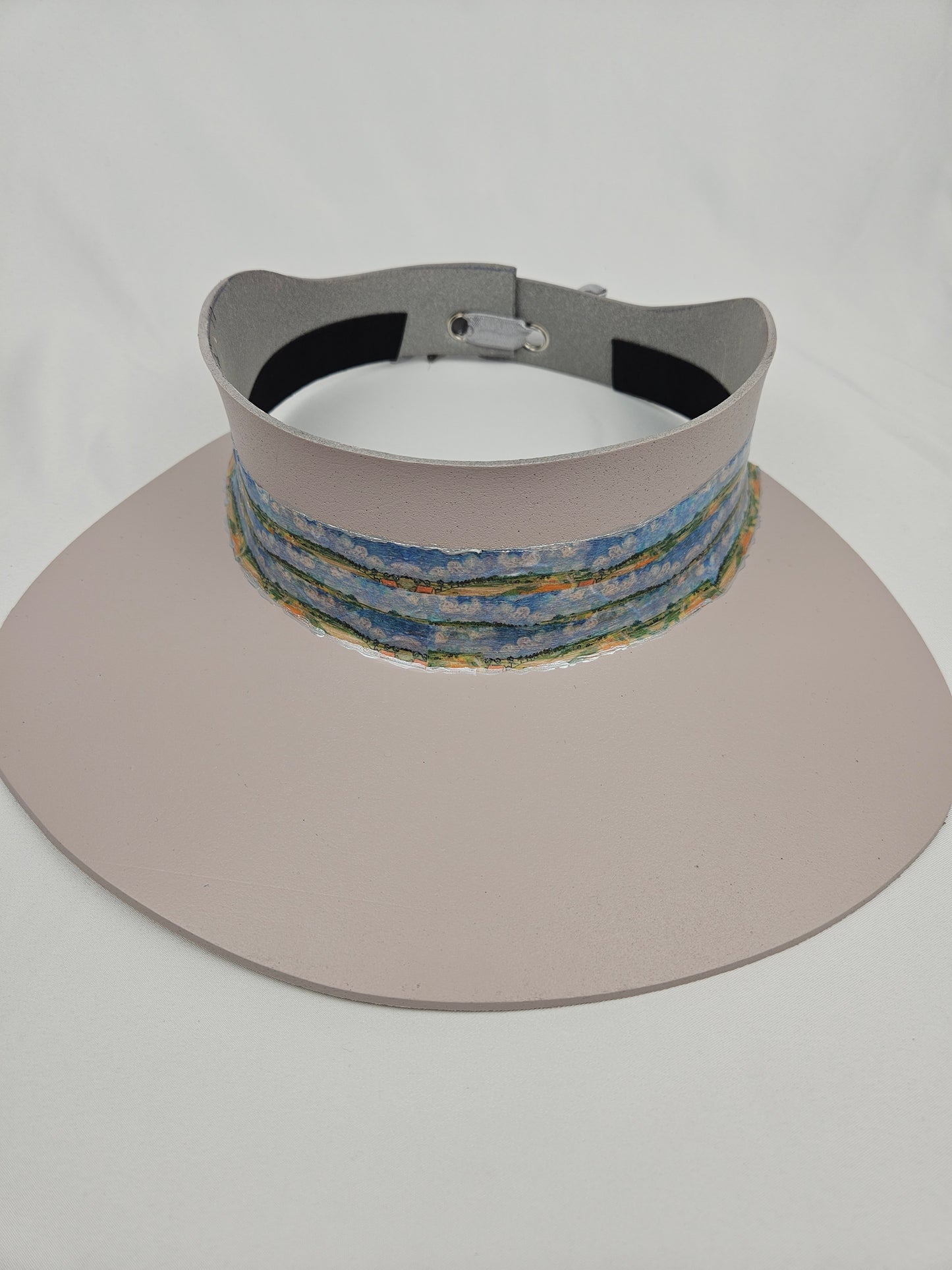 Light Pink "LadyEVA" Visor Hat with Monet Style Band