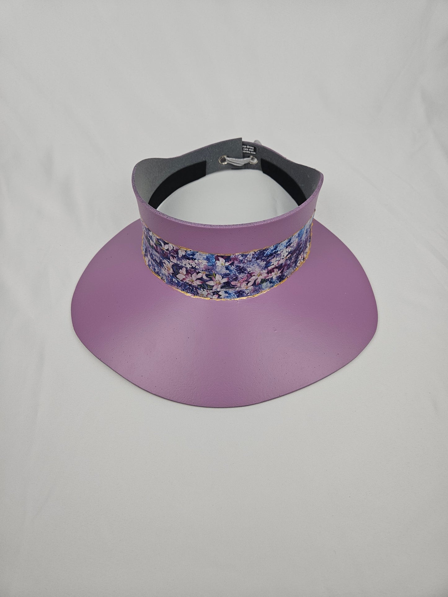 Tall  Purple LadyEVA Visor Hat with Bright Floral Band